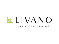 Elegant Livano Limestone Springs logo with a modern design element.