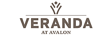 Elegant logo design for Veranda at Avalon featuring modern typography and a sophisticated emblem.
