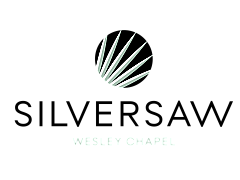Stylish Silversaw logo featuring a sleek circular design and elegant typography, representing modern living at Wesley Chapel.