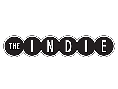 Modern logo displaying the word 'INDIE' with bold, circular letters for a stylish branding design.