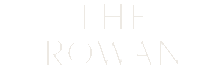 Elegant logo displaying 'The Rowan' in sophisticated, minimalist font on a crisp white background.