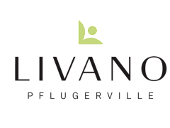 Elegant logo featuring 'LIVANO PFLUGERVILLE' with a modern design element, highlighting a sophisticated and welcoming brand identity.