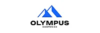 Modern Olympus Companies logo featuring sleek blue mountain peaks and bold typography.