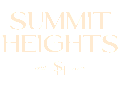 Elegant logo design for Summit Heights established in 2026, featuring stylish typography and a sophisticated monogram.
