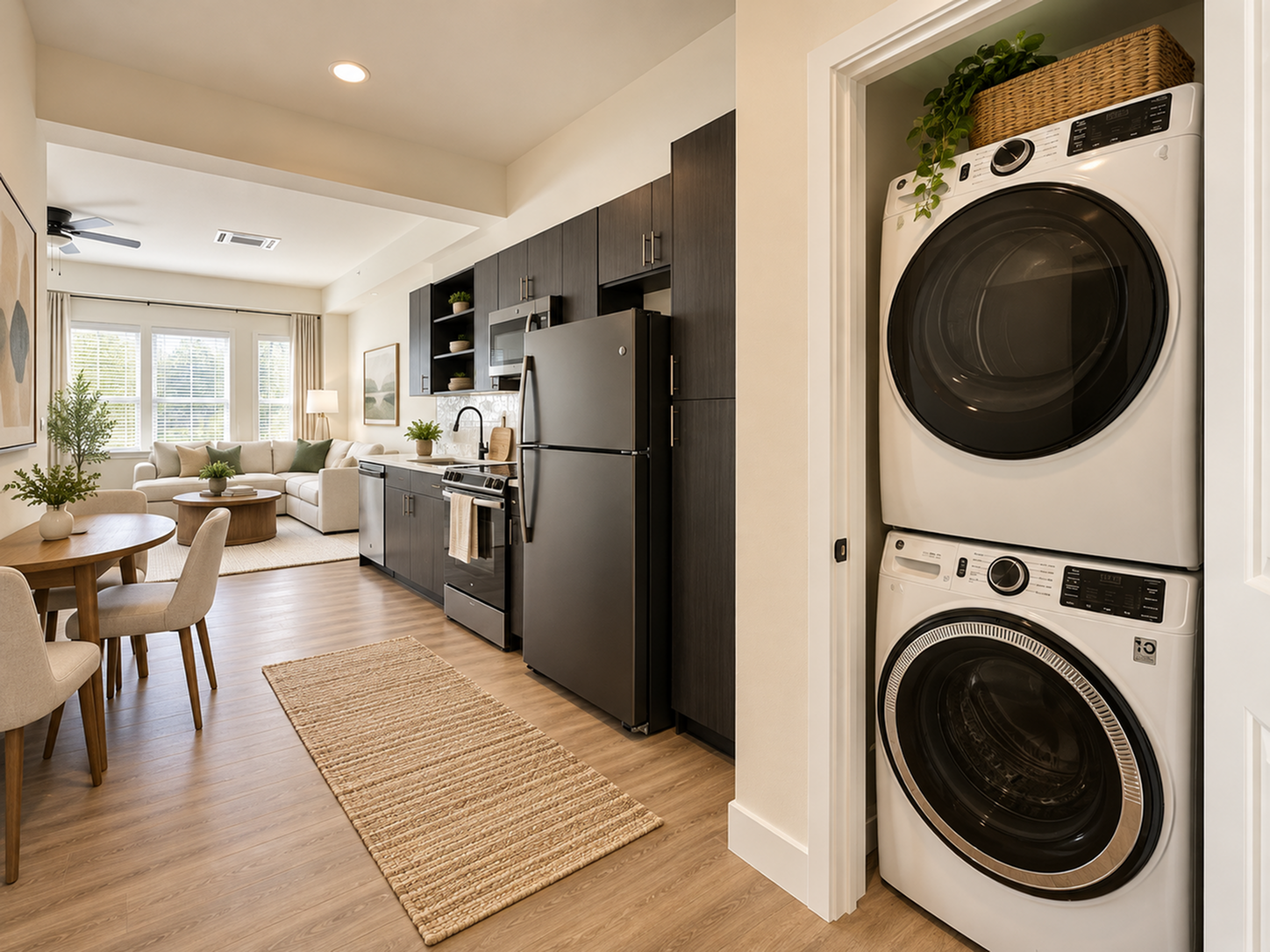 One Bedroom Washer and Dryer
