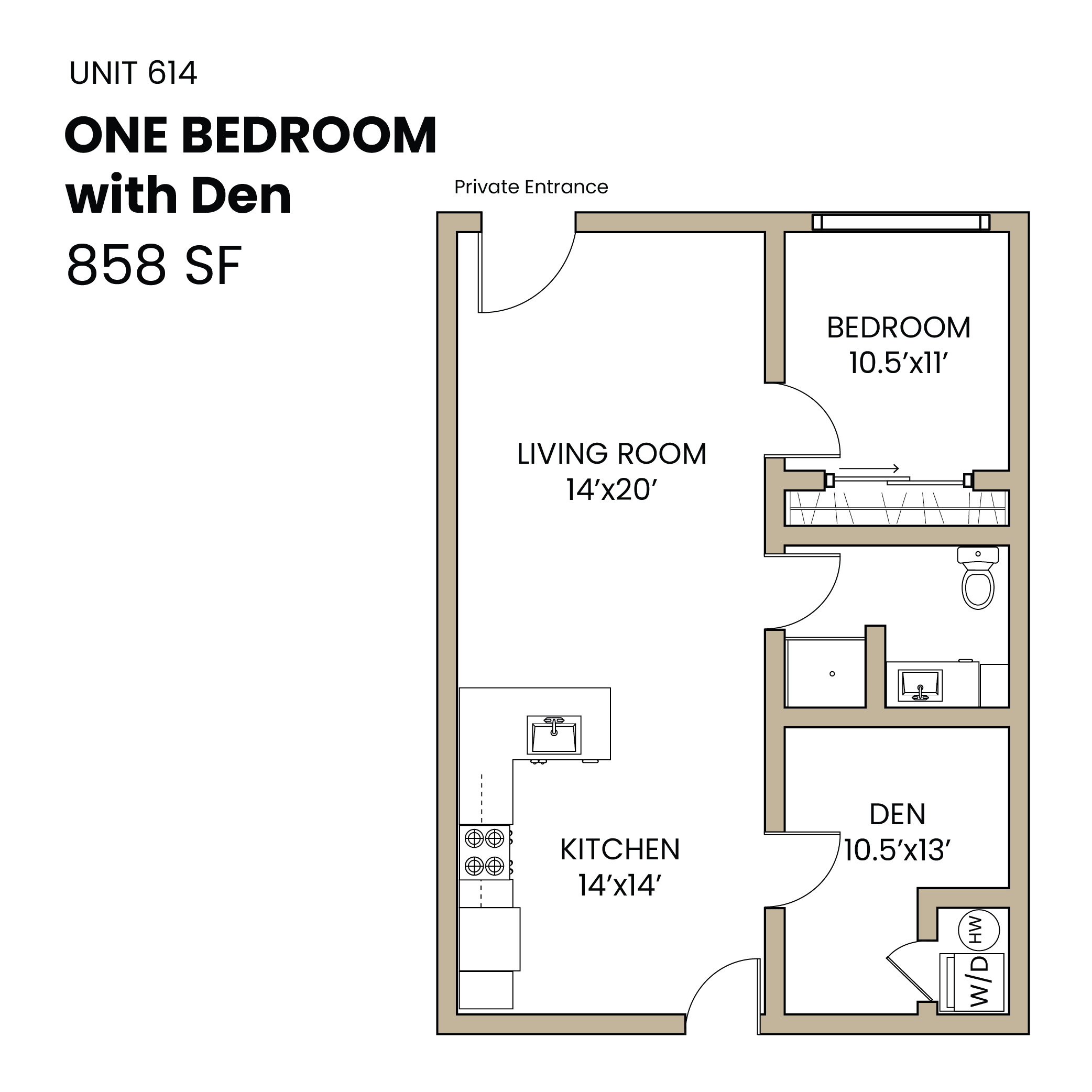 One Bedroom Den