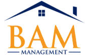 BAM Management logo depicting a stylized house with a window, highlighting excellence in property management services.