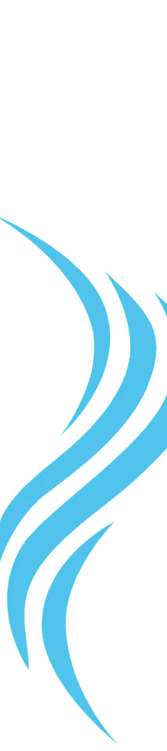 Blue line design similar to a wave.