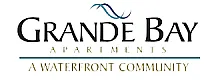 Logo of Grande Bay Apartments, a premier waterfront community.