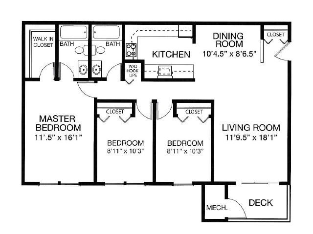 Mahogany | 3 Bed Apartment | Reserves at Sawmill