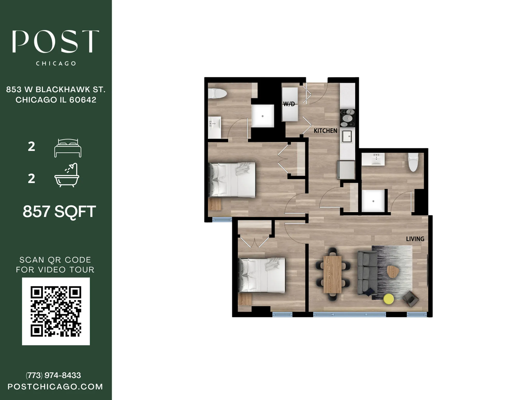 2 Bedroom 2 Bathroom