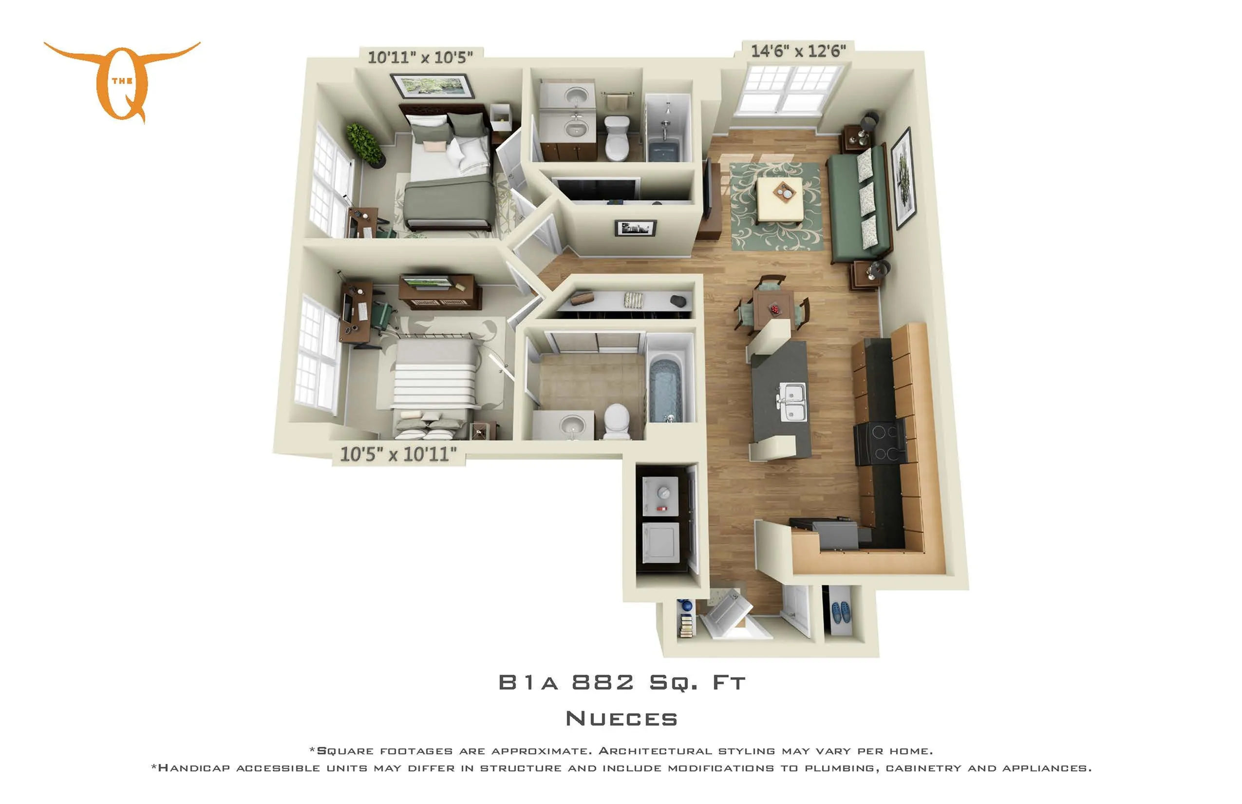 1 BEDROOM