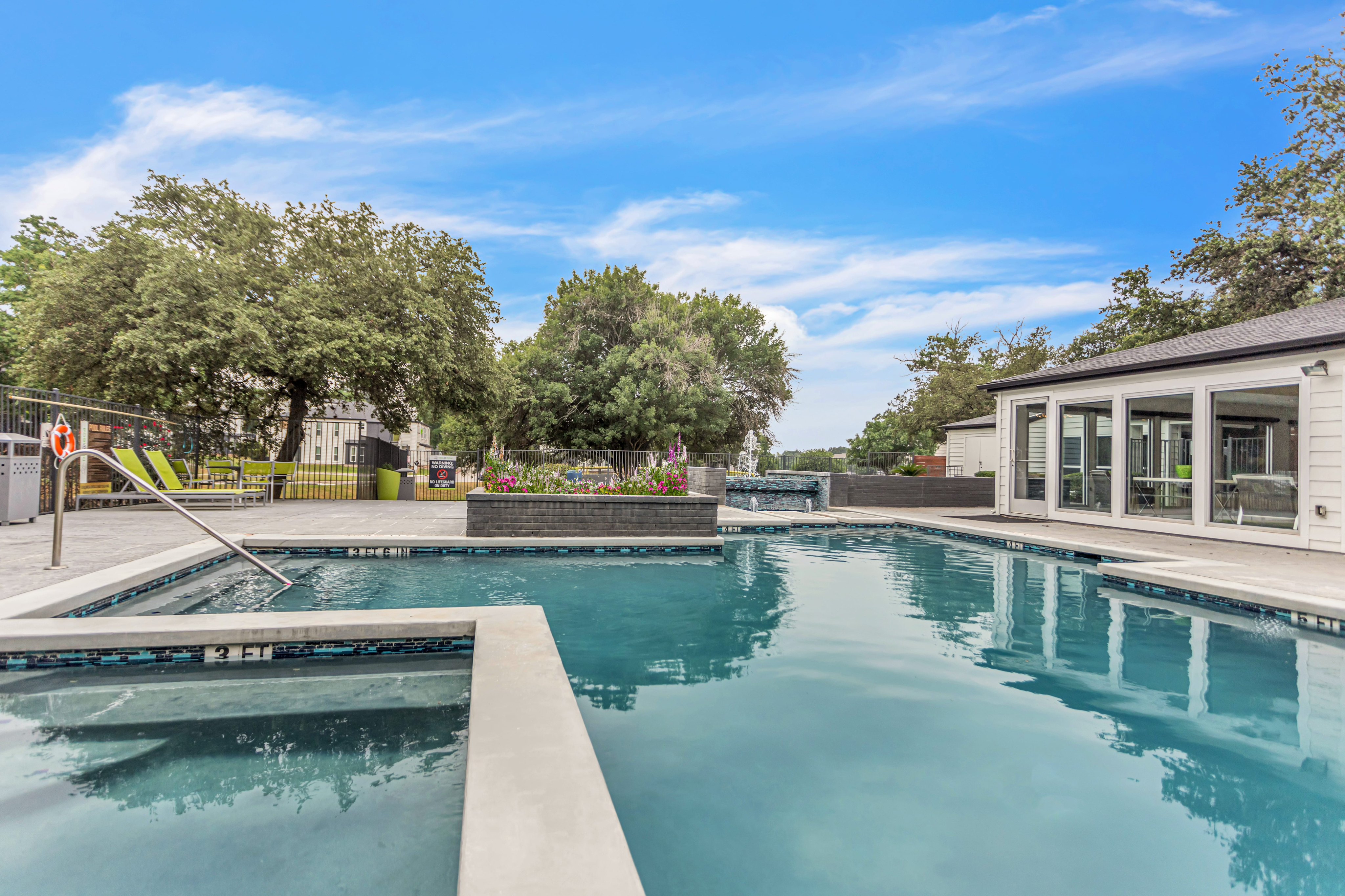 sparkling swimming pool