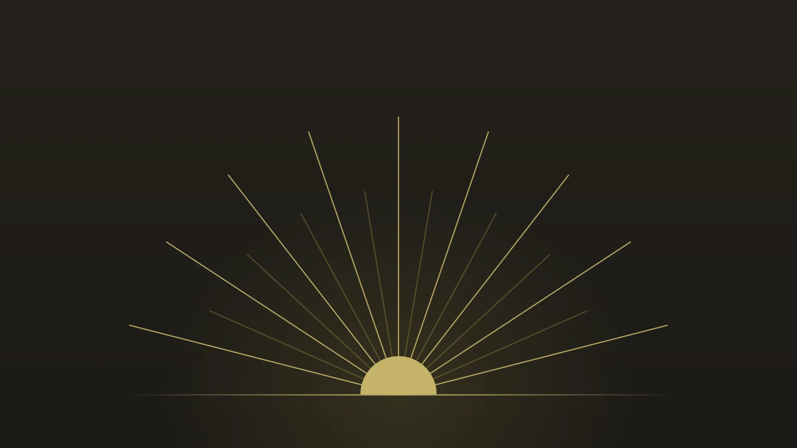 Elegant illustration of a golden sunrise with radiant beams against a dark background, symbolizing new beginnings and optimism.