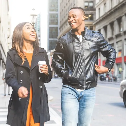 Friends downtown