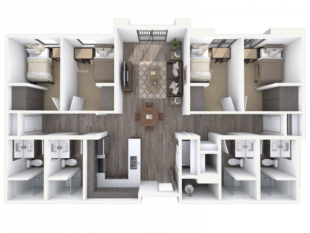 4x4 floorplan map