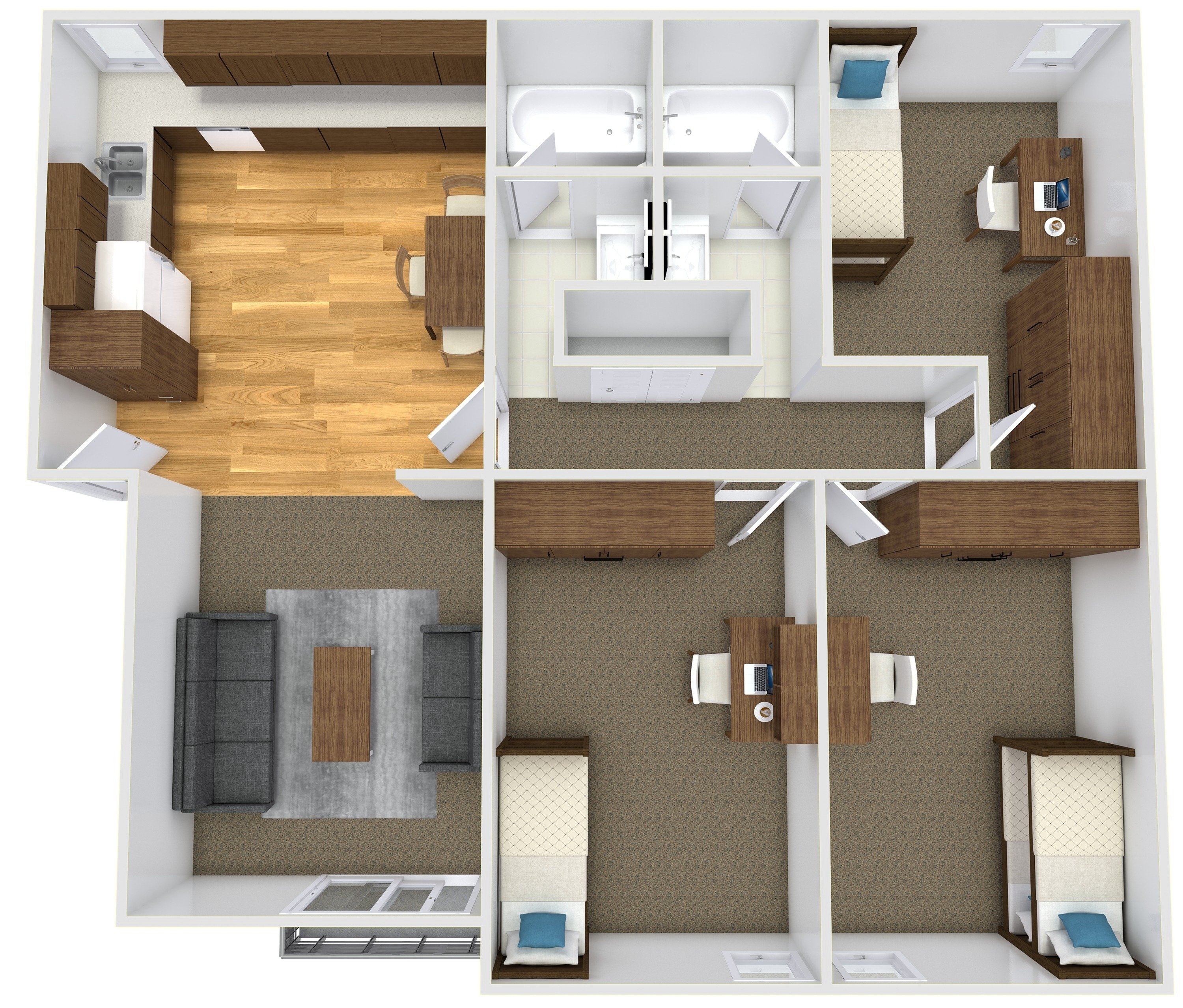 3x2 White Brick