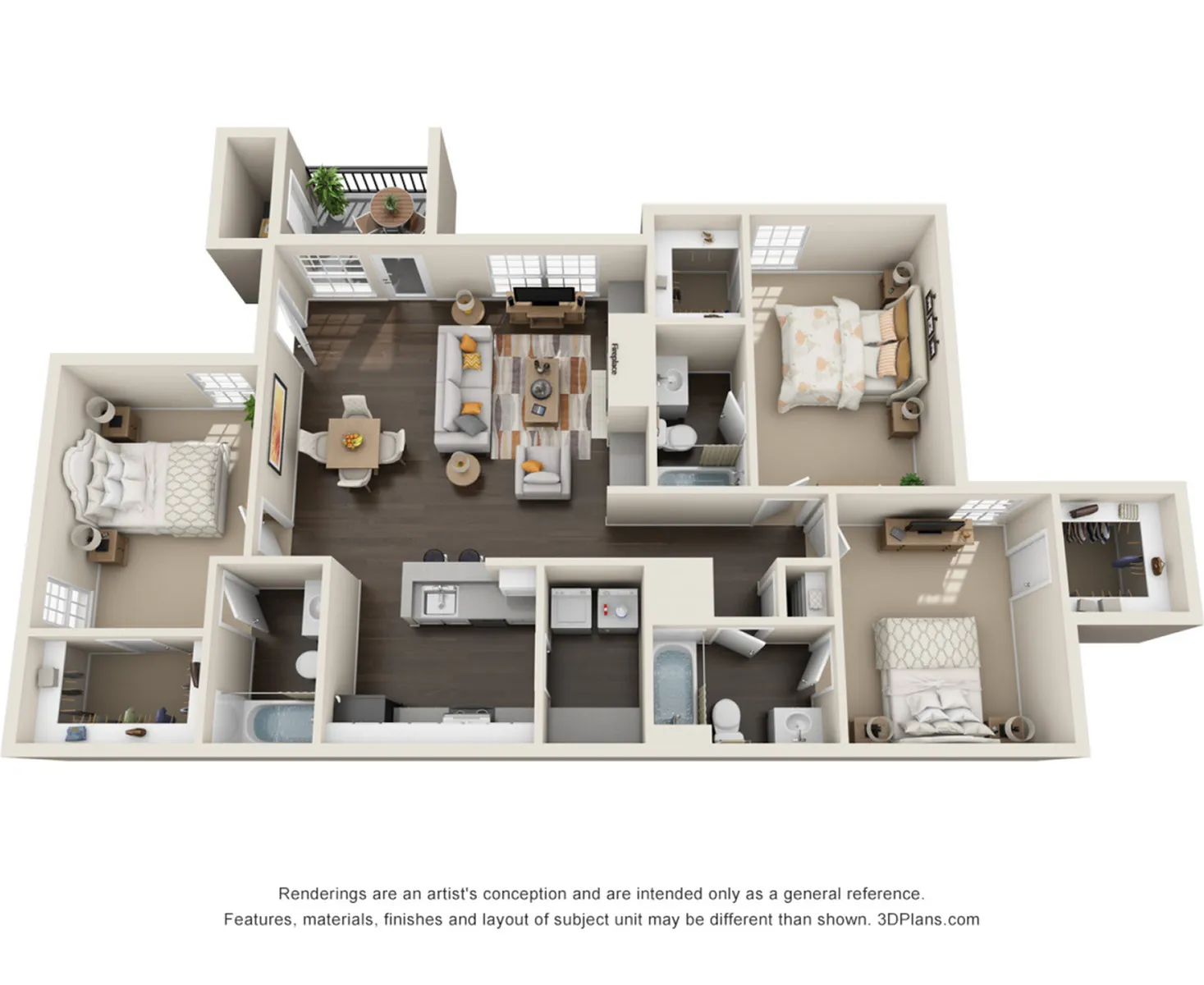 Floor Plan Image | Oakbrook Apartments
