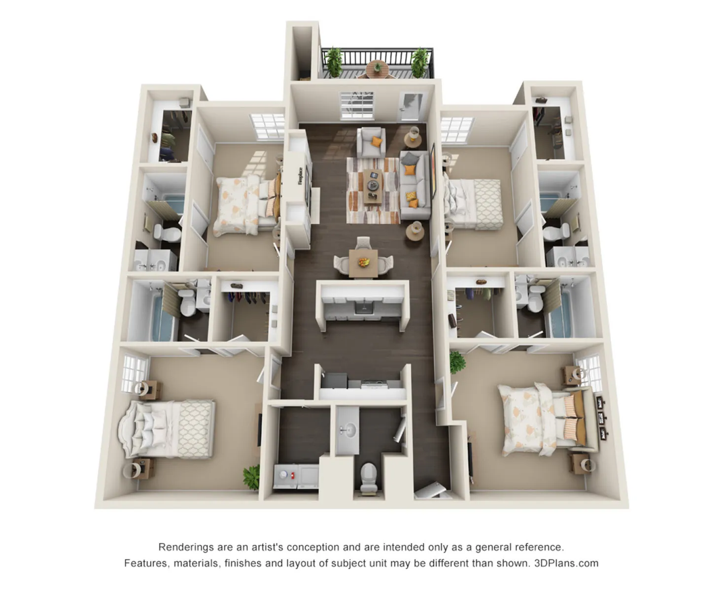 Floor Plan Image | Oakbrook Apartments