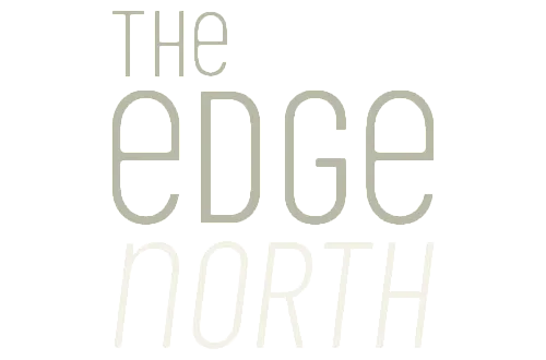 Logo for The Edge North, featuring elegant modern typography in soft tones, representing sophisticated urban living.