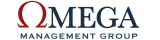 Omega Management Group logo with a bold red and navy design, symbolizing excellence in property management.