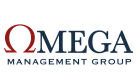 Sophisticated Omega Management Group logo showcasing modern typography and a bold, stylish design.