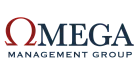 Omega Management Group logo featuring a bold and stylish design with a prominent omega symbol.