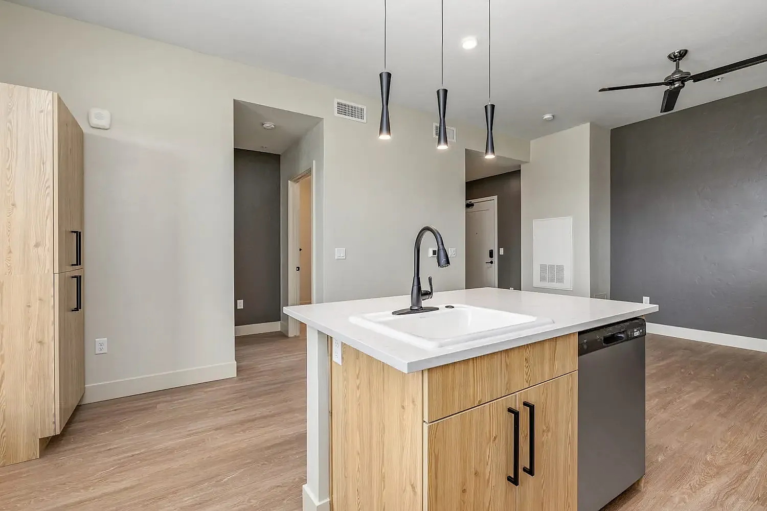 One-Bedroom Apartment Kitchen - Apartments in Garden City, ID | The Boardwalk Apartments