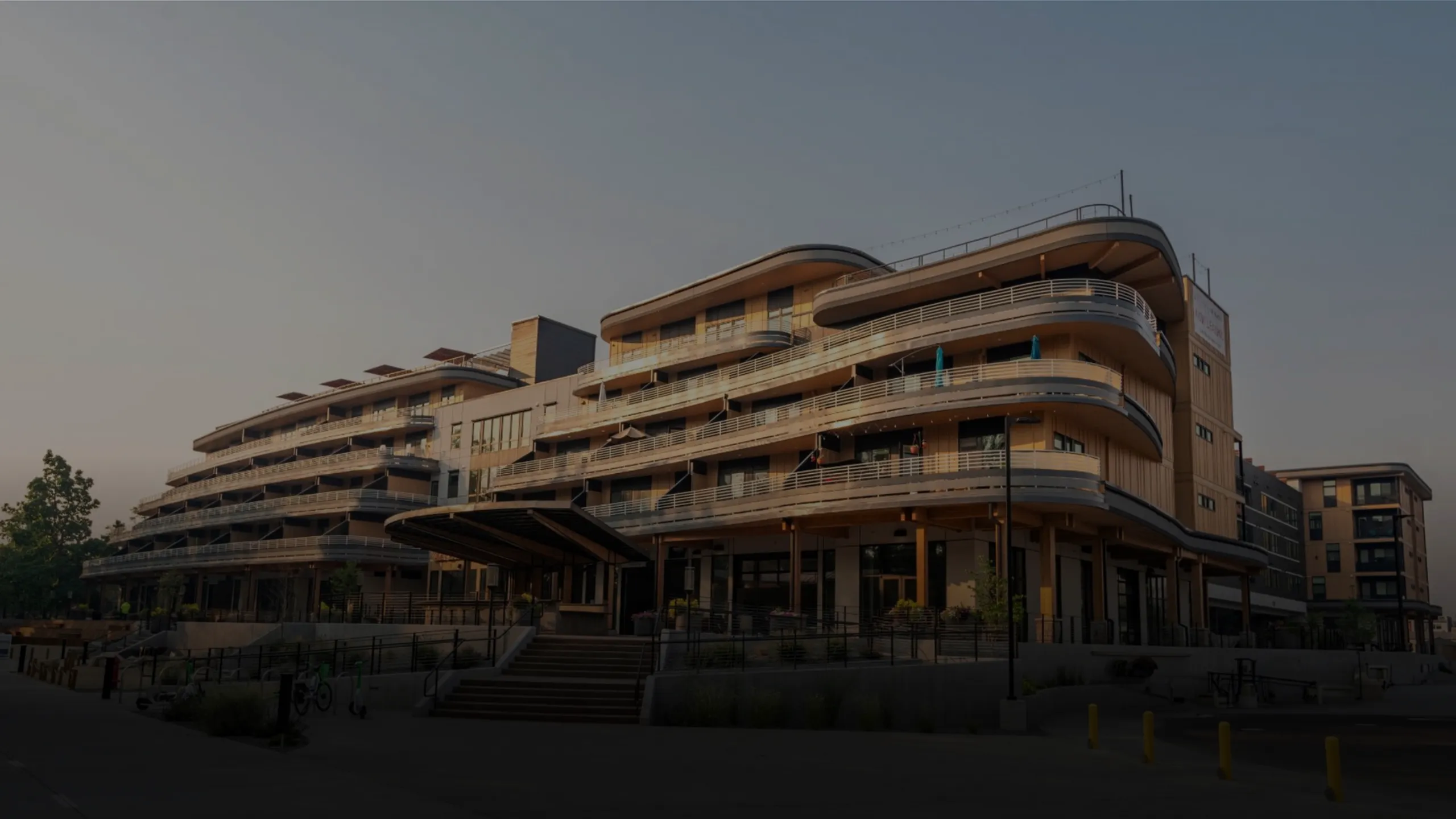 Exterior View of The Boardwalk from The Boise Greenbelt