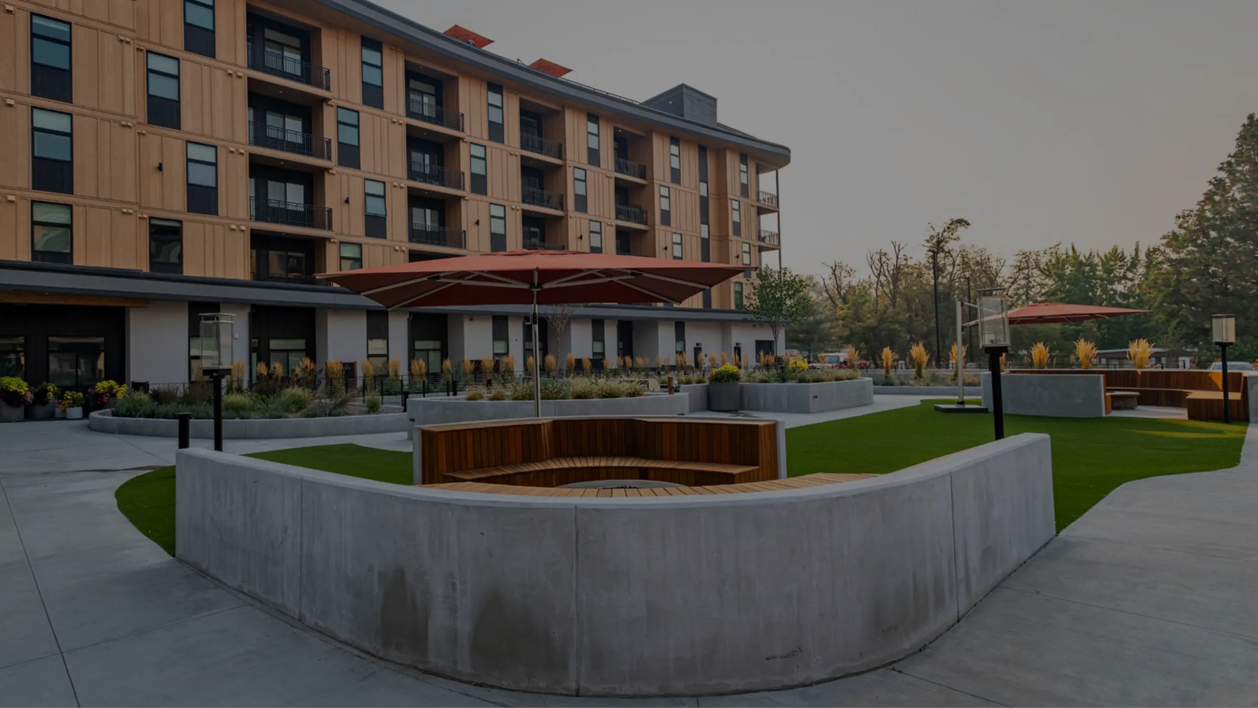 The Boardwalk Apartment Courtyard