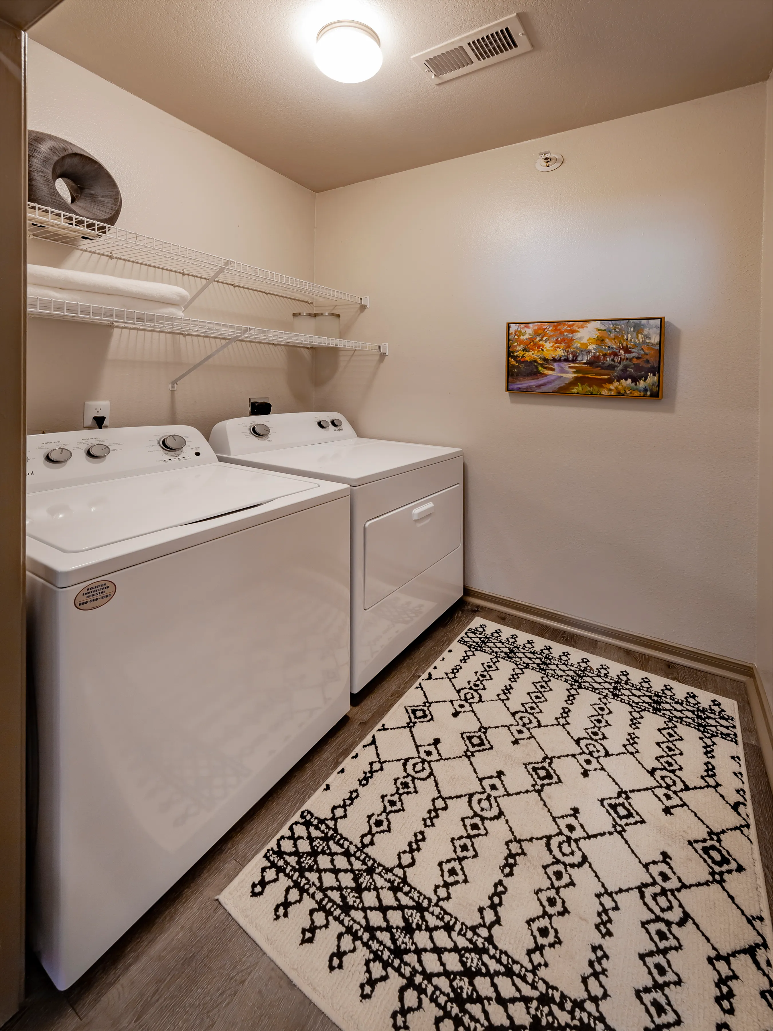 Laundry room in 2 bedroom apartment at River Ridge