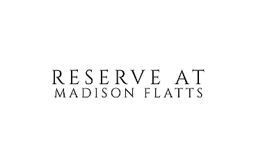 Elegant logo design reading 'Reserve at Madison Flatts,' highlighting a premium living experience.