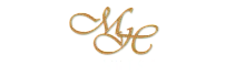 Elegant gold monogram logo with stylized letters on a transparent background.