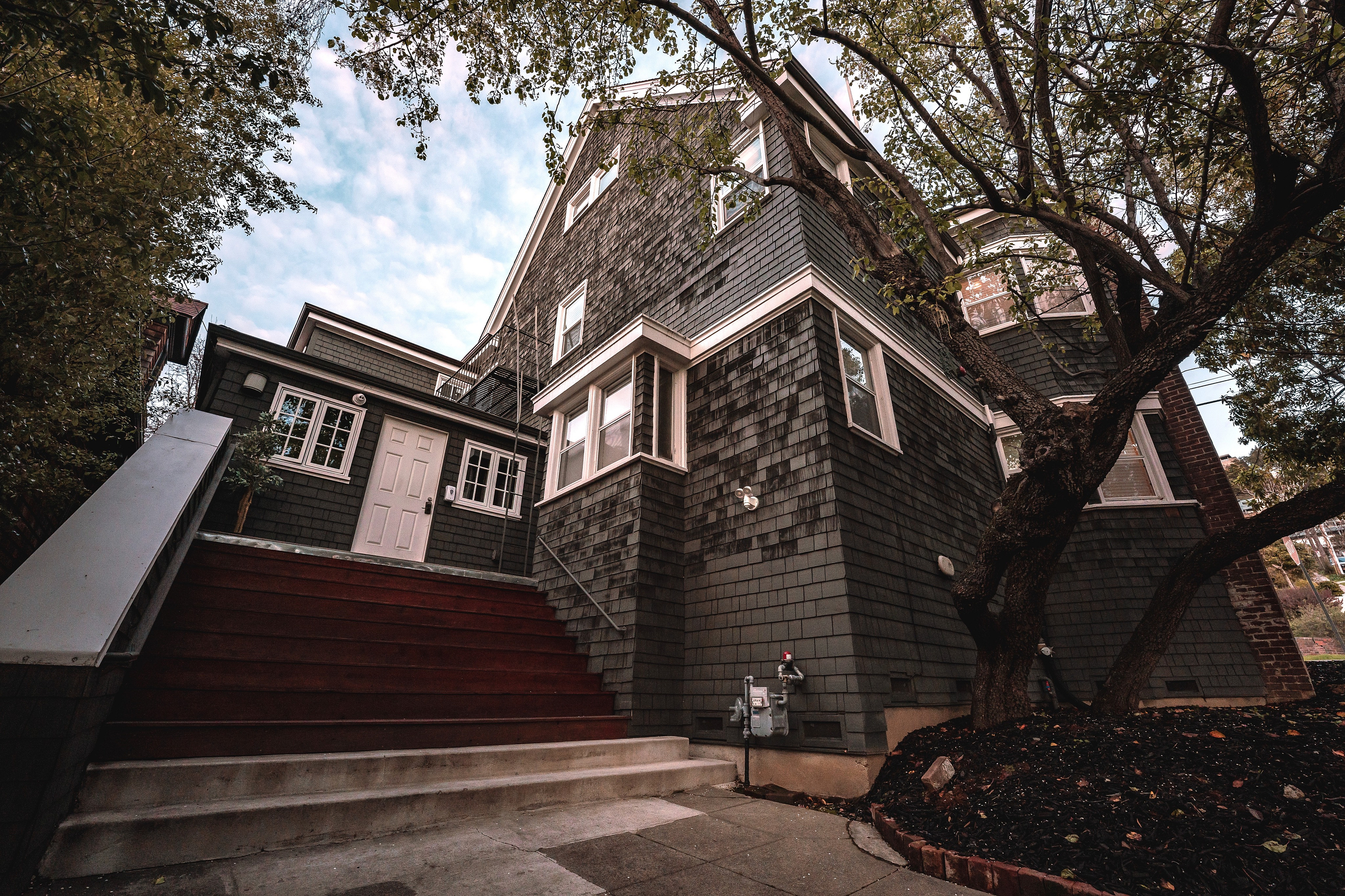Charming exterior with secure front door