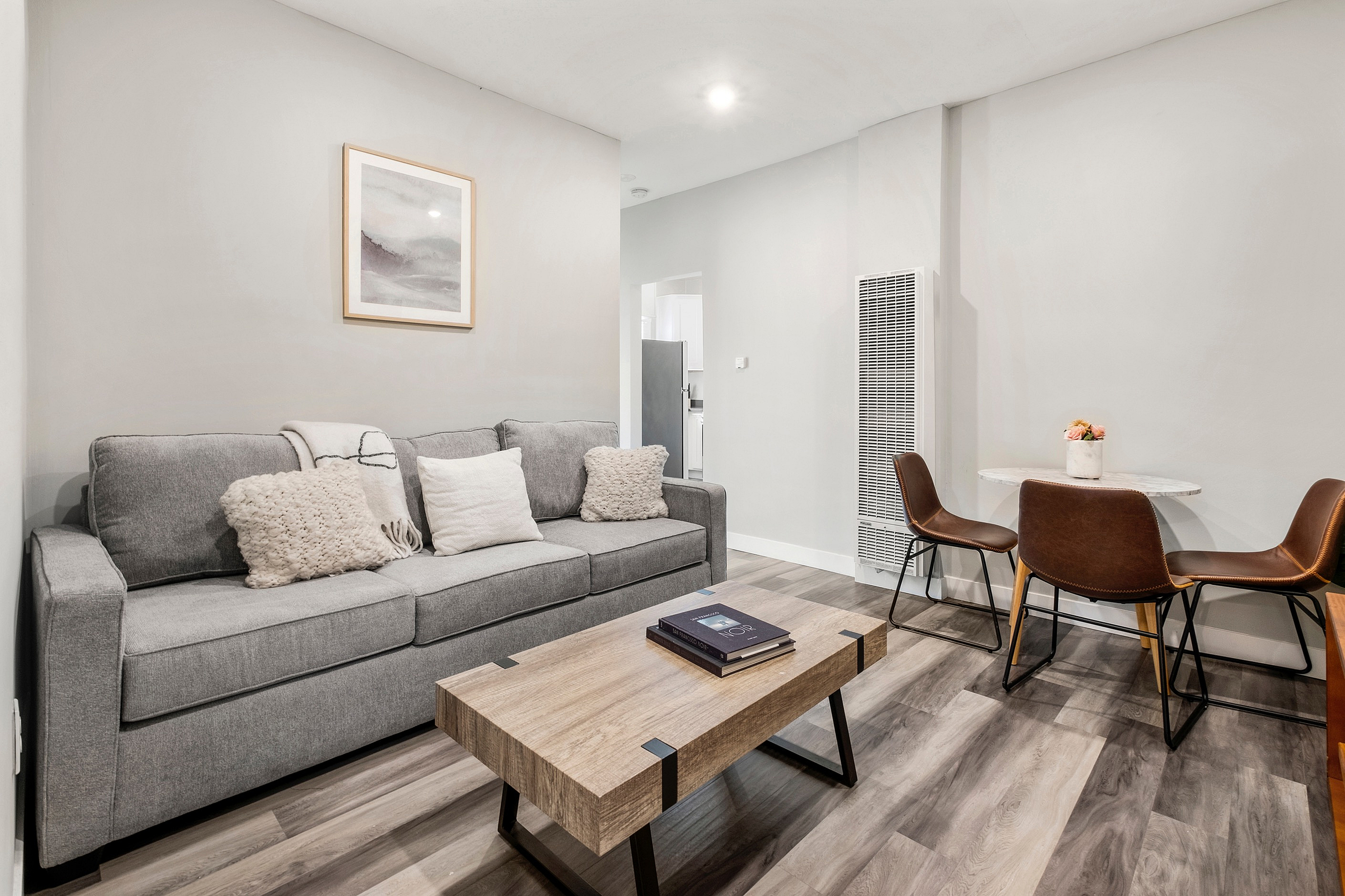 A cozy, modern living room