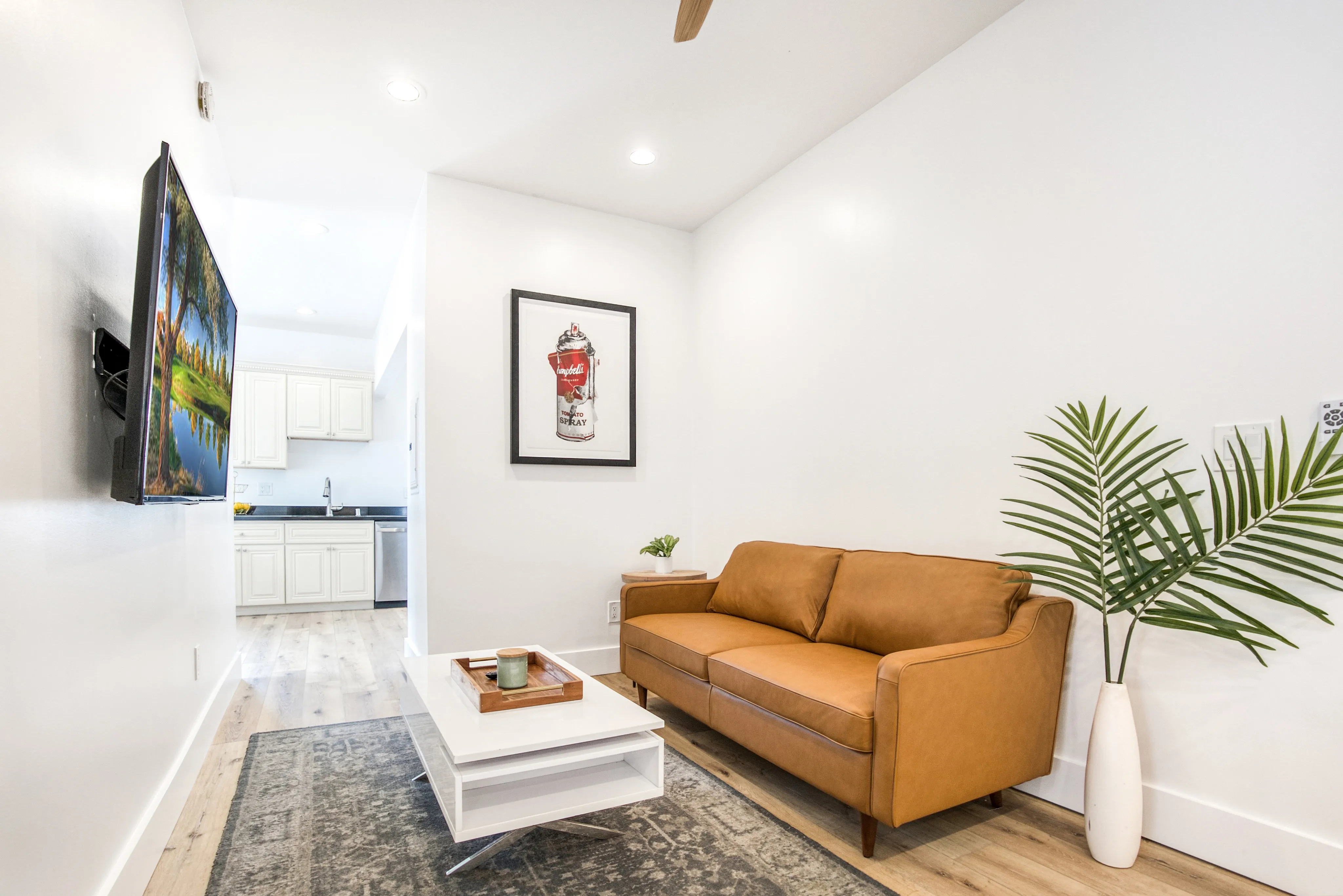 Relaxed living area featuring a flatscreen TV