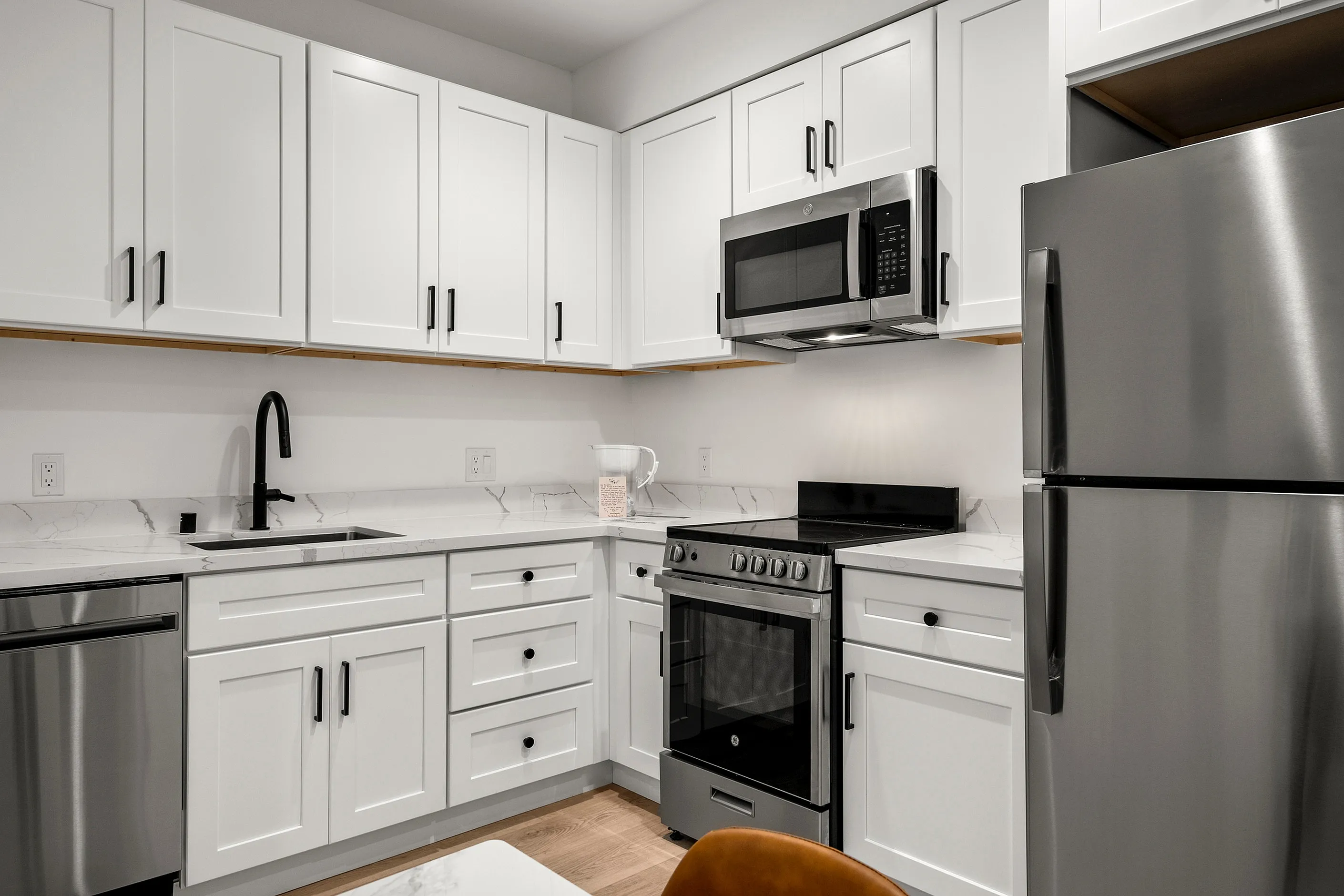 Newly renovated kitchen with a modern touch