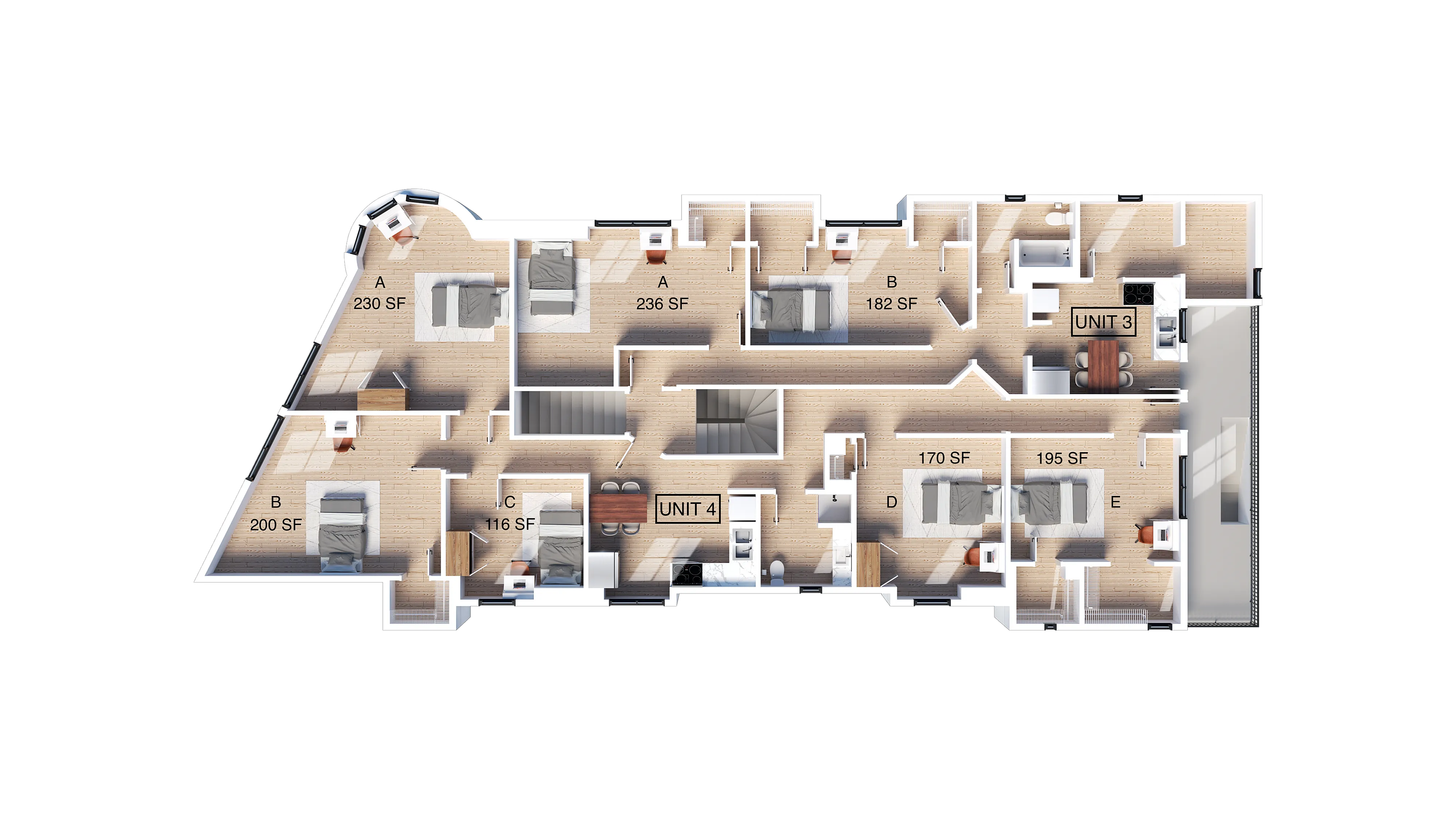 5 Bedroom | 1 Bathroom Apartment