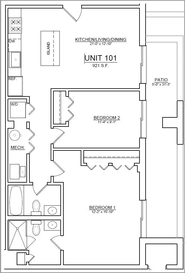 Unit 203 floor plan