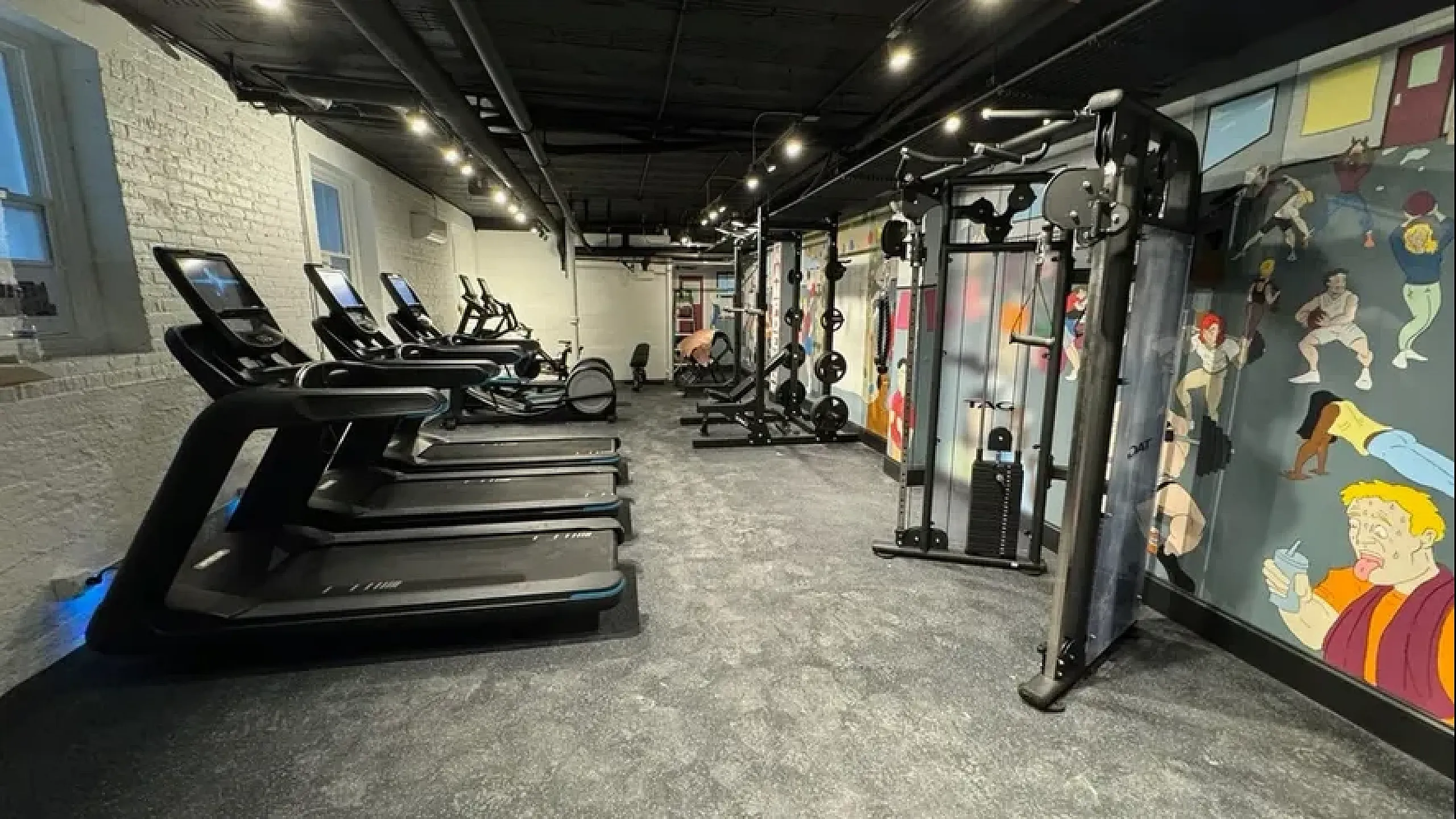 Full gym with everything you need to get or stay in shape