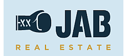 JAB Real Estate logo featuring a boxing glove design, symbolizing strength and determination in the property market.