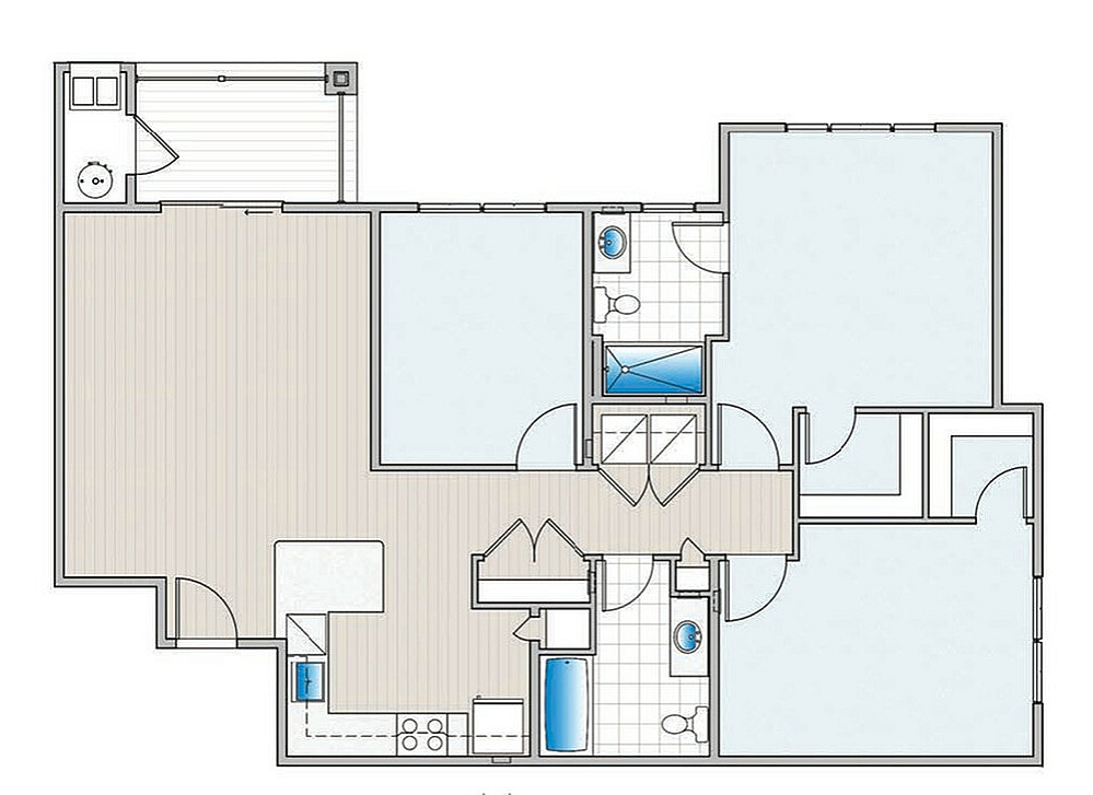 2 Bedroom Apartment with Den