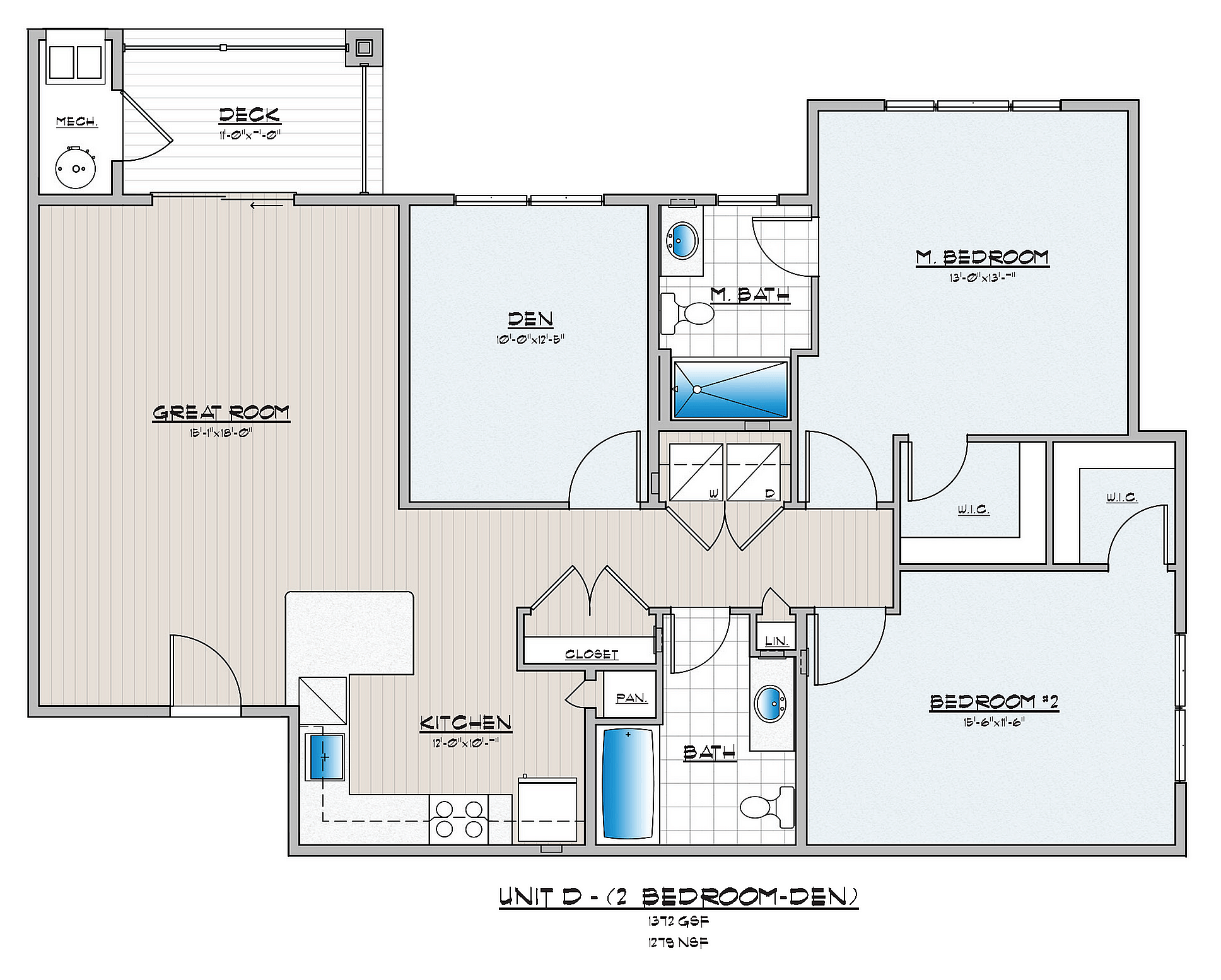 Rowen Place 2 Bedroom Bathroom With Den