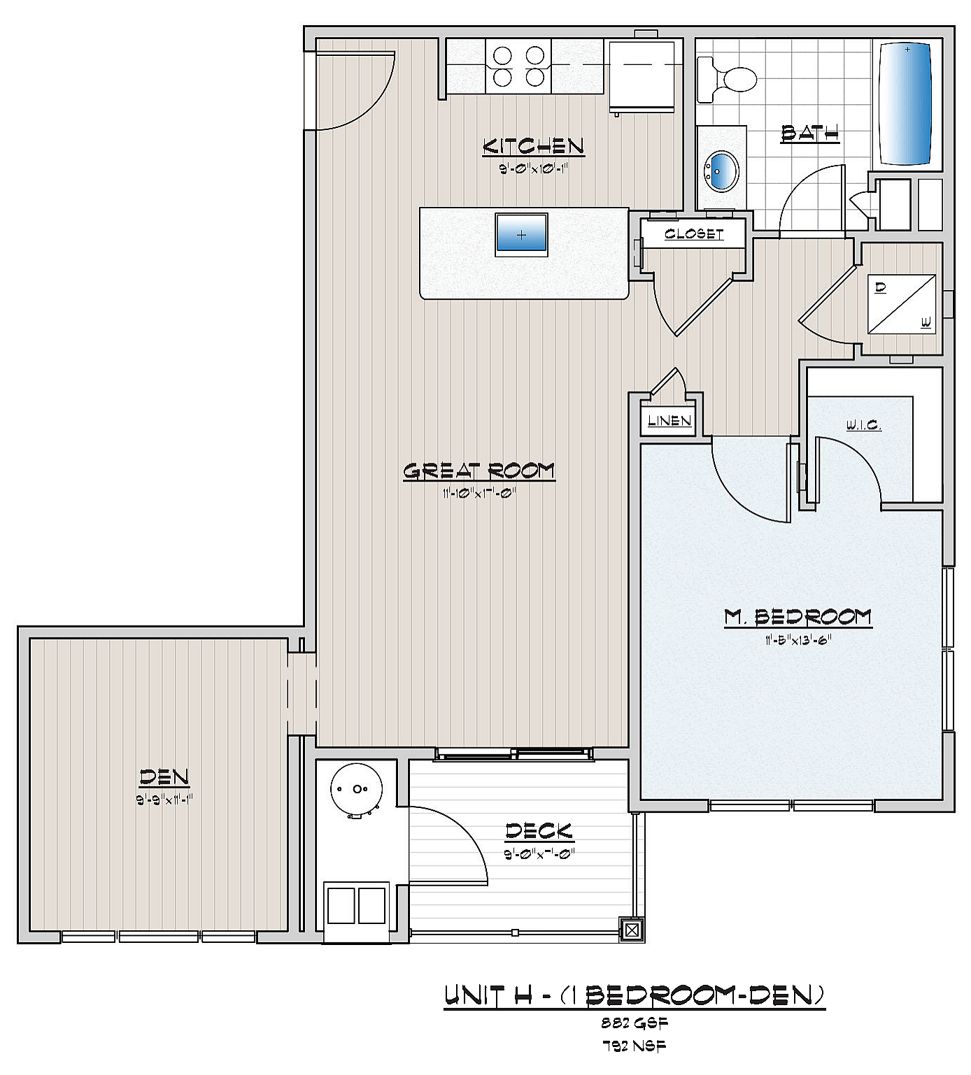 Rowen Place 1 Bedroom 1 Bathroom With Den