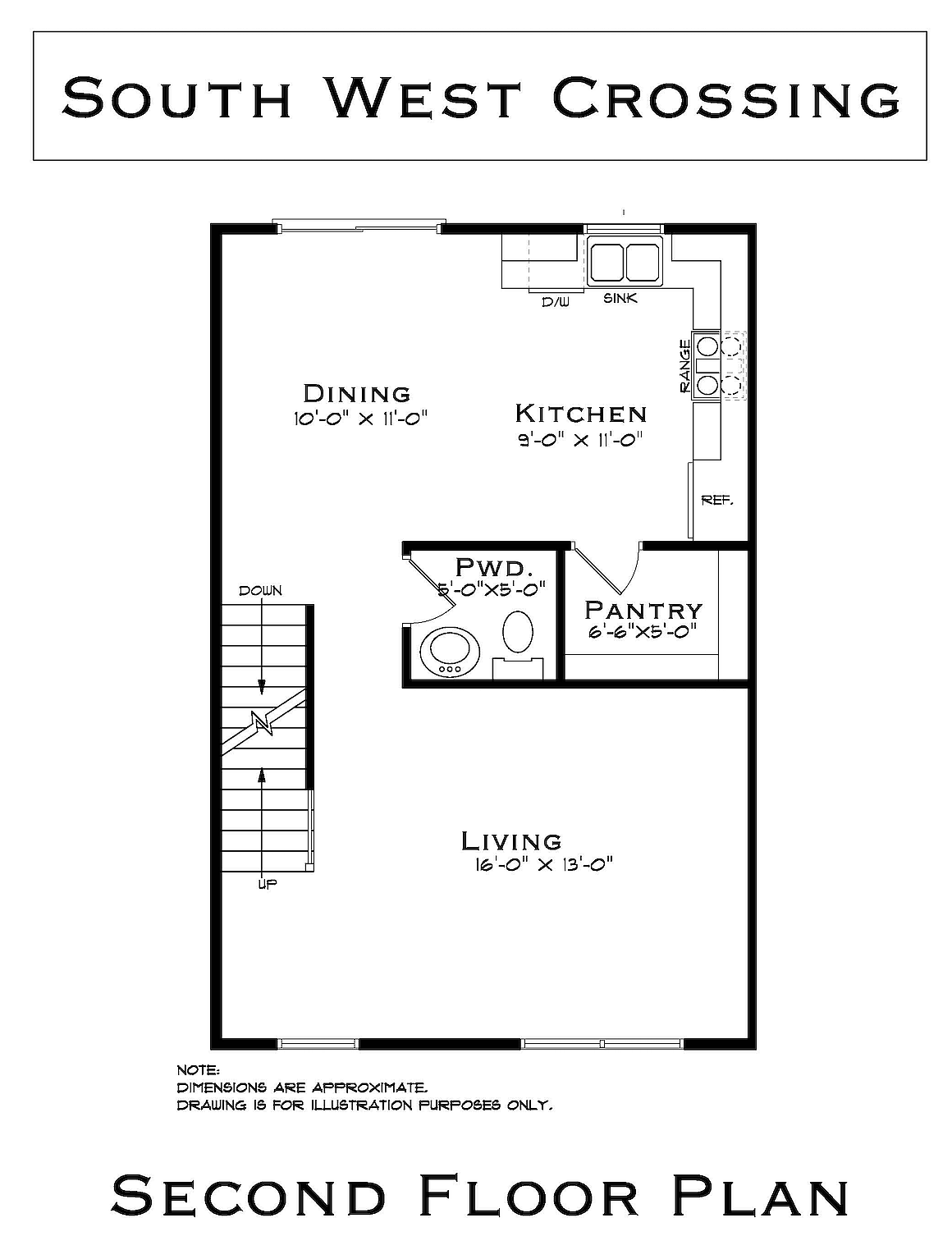 South West Crossing 4 Bedroom Second Floor Plan
