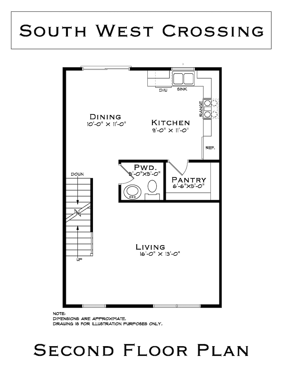 South West Crossing 4 Bedroom Second Floor Plan