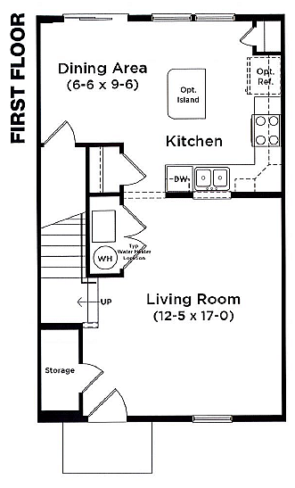 Burhans Village 3 Bedroom First Floor Plan