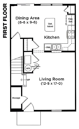 Burhans Village 3 Bedroom First Floor Plan