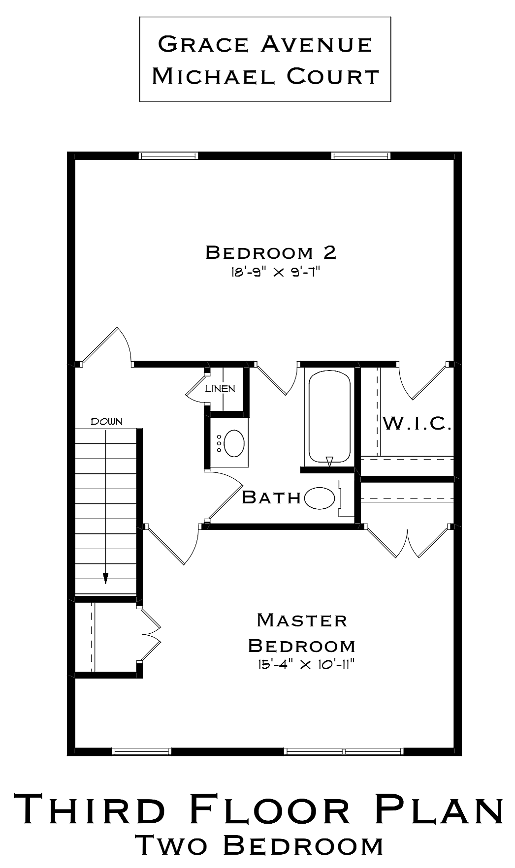 Grace Avenue 2 Bedroom Third Floor Plan