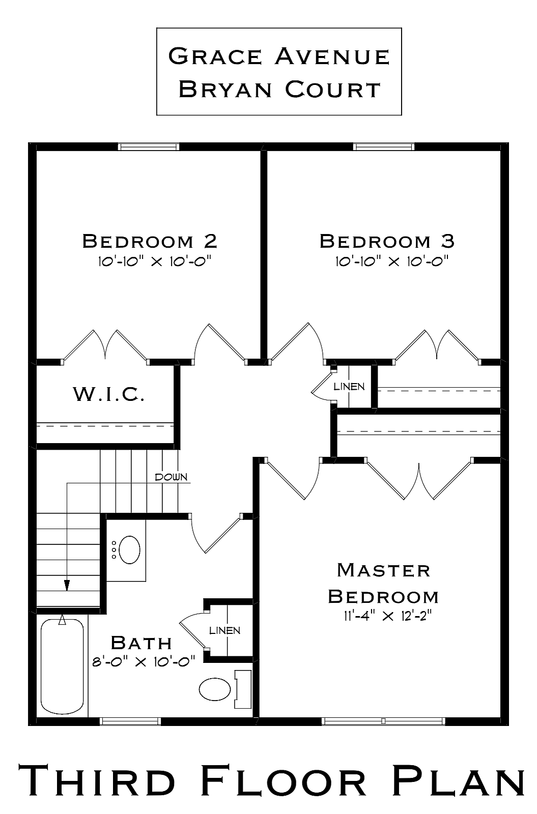 Grace Avenue 3 Bedroom Third Floor Plan